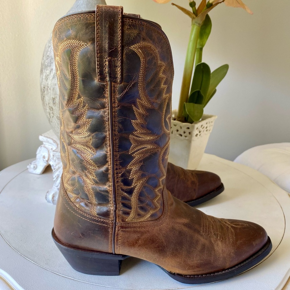 Laredo Mens Breakout 12” Leather Western Cowboy Boots 11.5D Rust Brown - Picture 4 of 14
